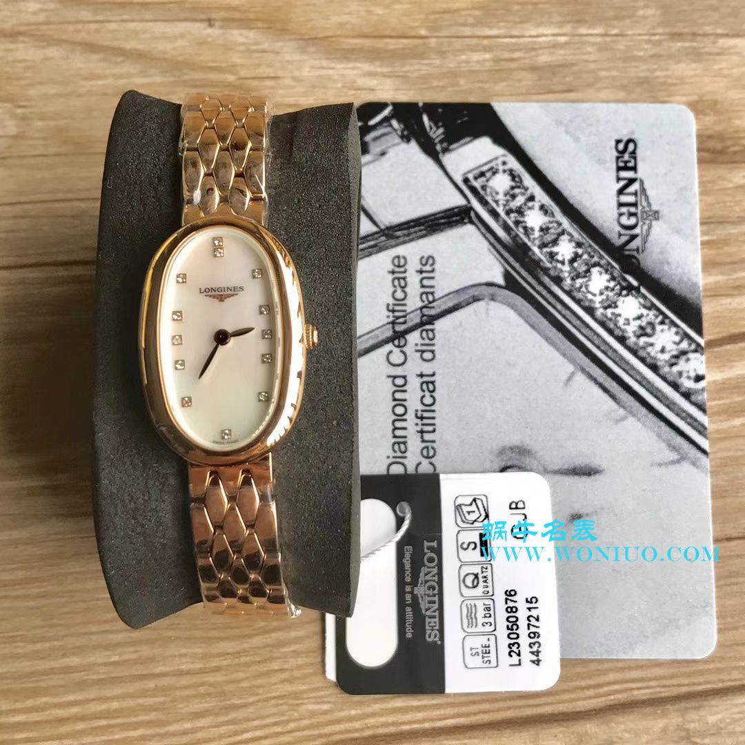 【视频评测KZ台湾厂超A高精仿手表】浪琴优雅圆舞曲系列L2.305.4.87.6女士石英腕表 / LAC043