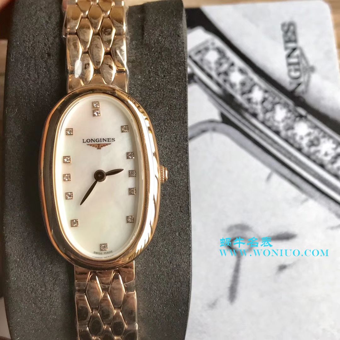 【视频评测KZ台湾厂超A高精仿手表】浪琴优雅圆舞曲系列L2.305.4.87.6女士石英腕表 / LAC043