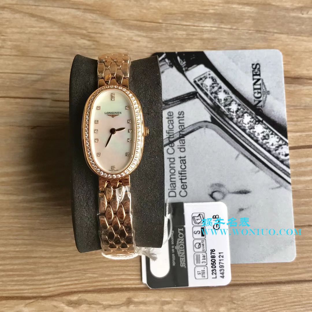 【视频评测KZ台湾厂超A高精仿手表】浪琴优雅圆舞曲系列L2.305.4.87.6女士石英腕表 / LAC043