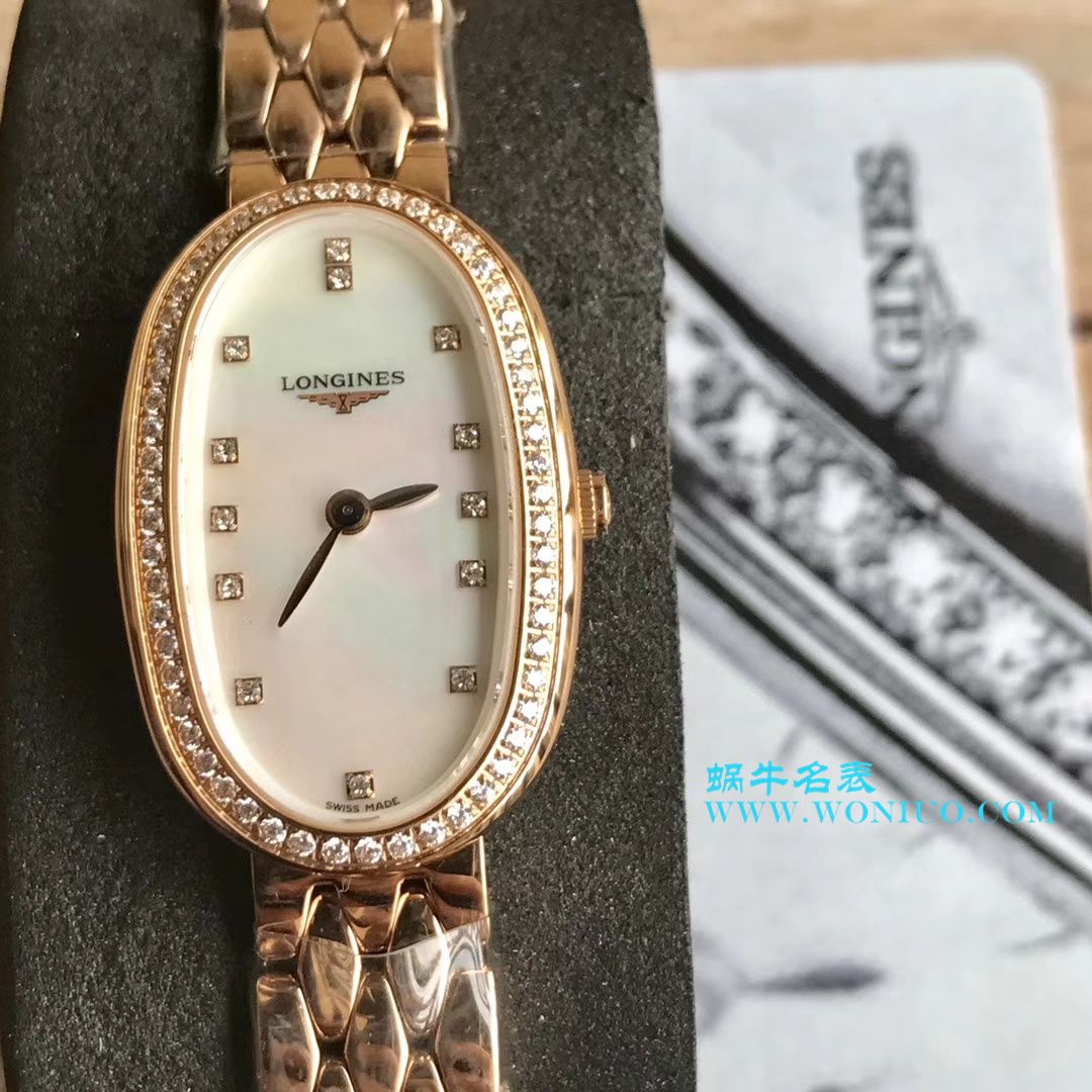 【视频评测KZ台湾厂超A高精仿手表】浪琴优雅圆舞曲系列L2.305.4.87.6女士石英腕表 / LAC043