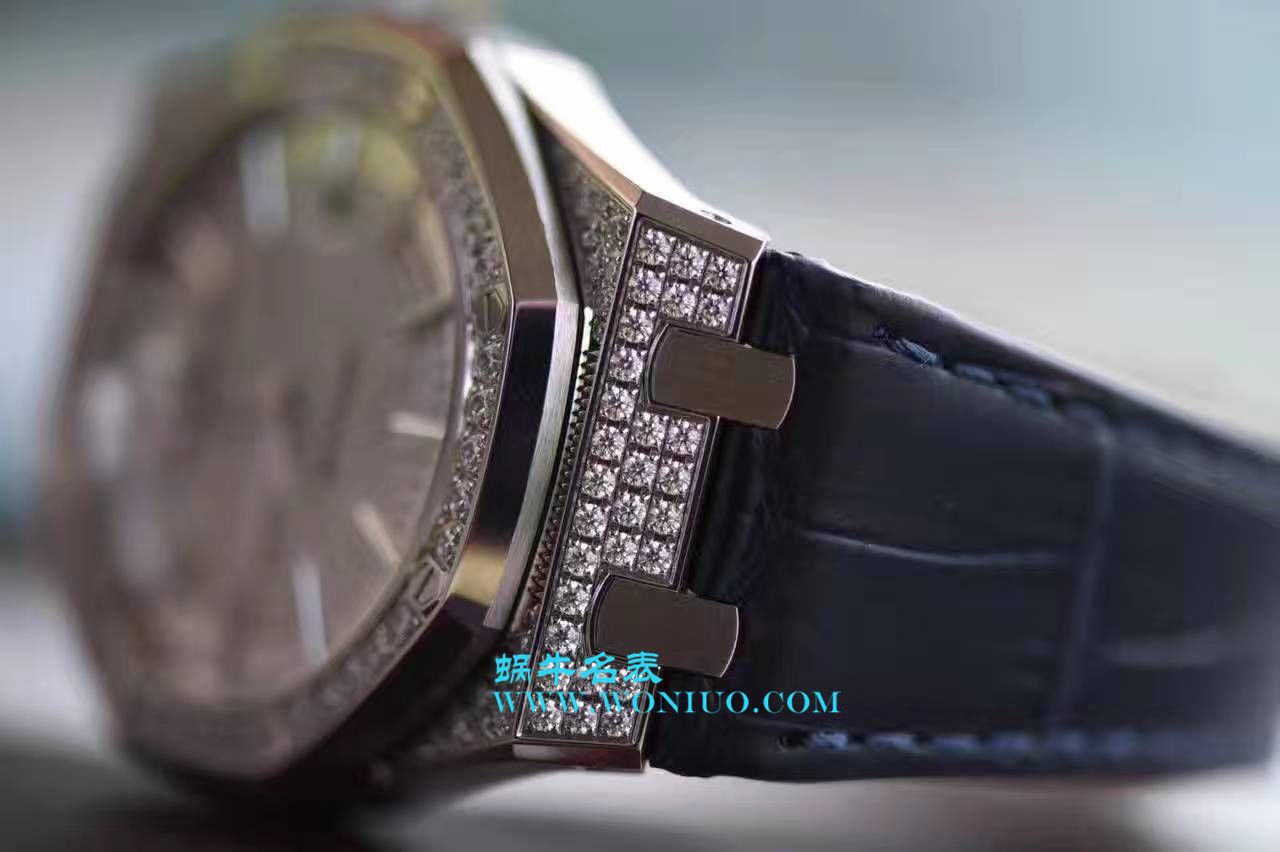 【视频评测JF厂1:1顶级复刻高仿手表】爱彼满天星皇家橡树系列15452BC.ZZ.D019CR.01，15402OR.ZZ.D003CR.01男女通用满钻腕表 / AP108