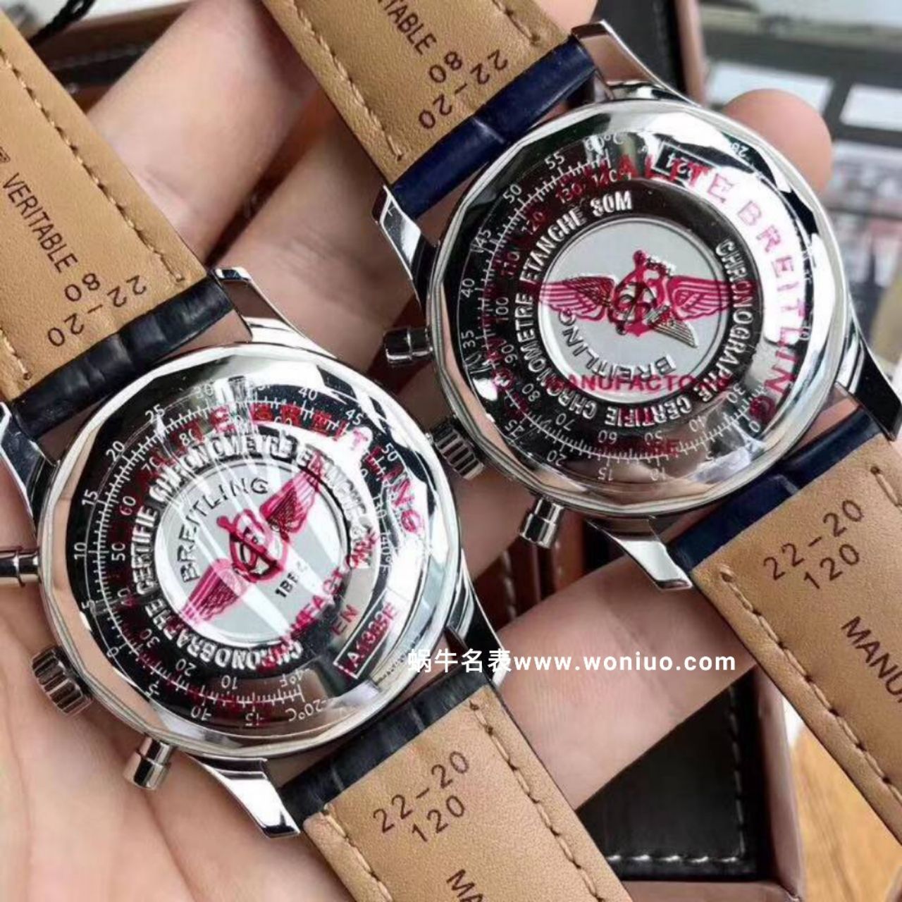 款堪称百年经典！百年灵航空计时原单货蓝面+黑面+皮带+钢带A1332412|C942|451A / BL083