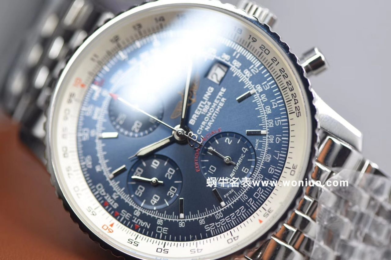 款堪称百年经典！百年灵航空计时原单货蓝面+黑面+皮带+钢带A1332412|C942|451A / BL083