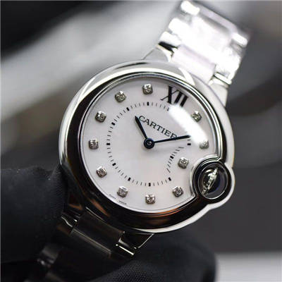 V6出品蓝气球新品～33mm贝母钻丁面石英机芯女士腕表