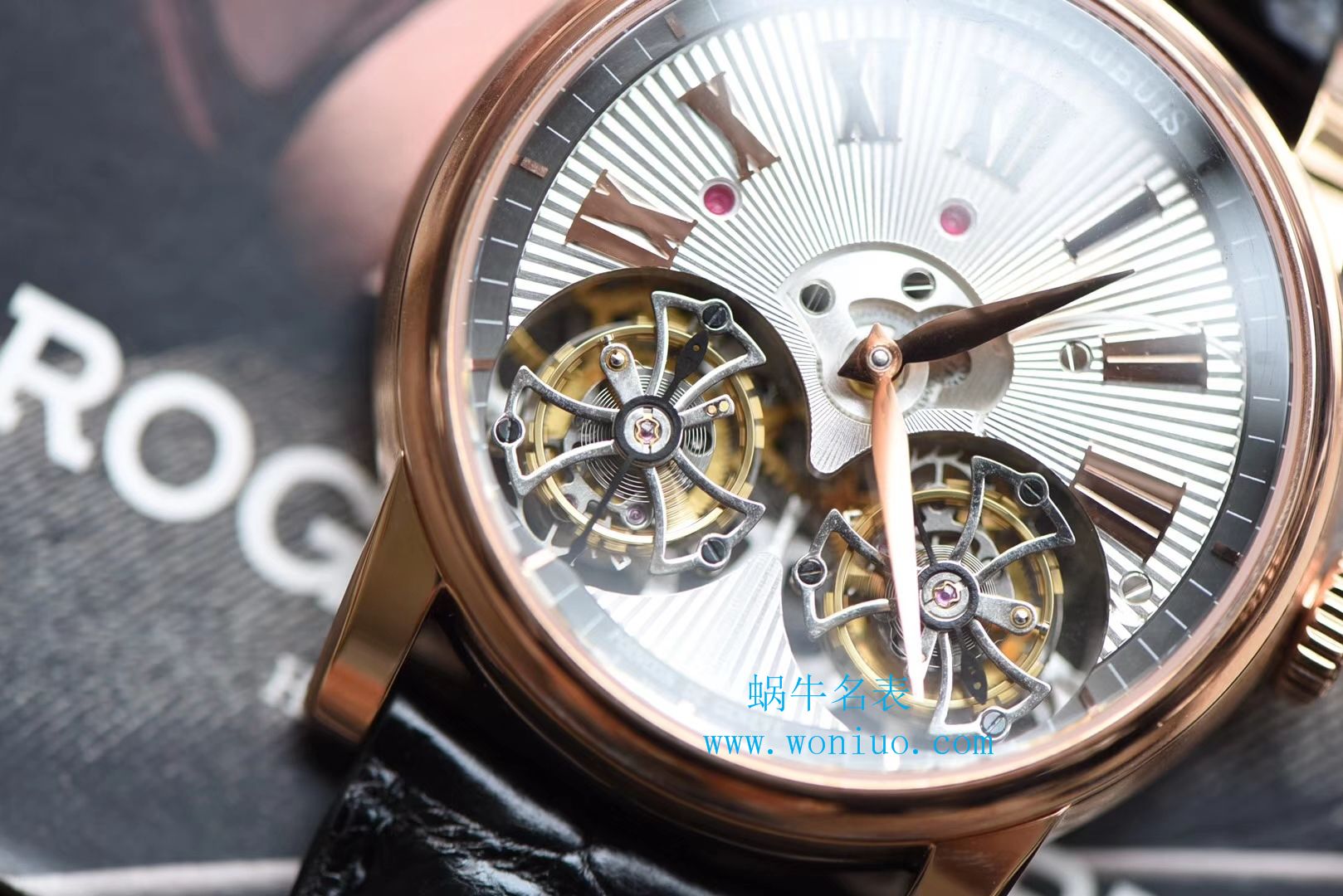 罗杰杜彼致敬系列真双陀飞轮 行业唯一一款搭载双飞轮的顶级复刻高仿腕表 / LJ022