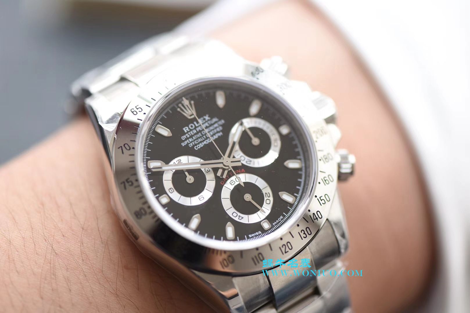 【N厂最新神作～原装结构4130迪通拿】劳力士宇宙计型迪通拿最好复刻高仿手表116520-78590 黑盘腕表(黑钢迪) / R216