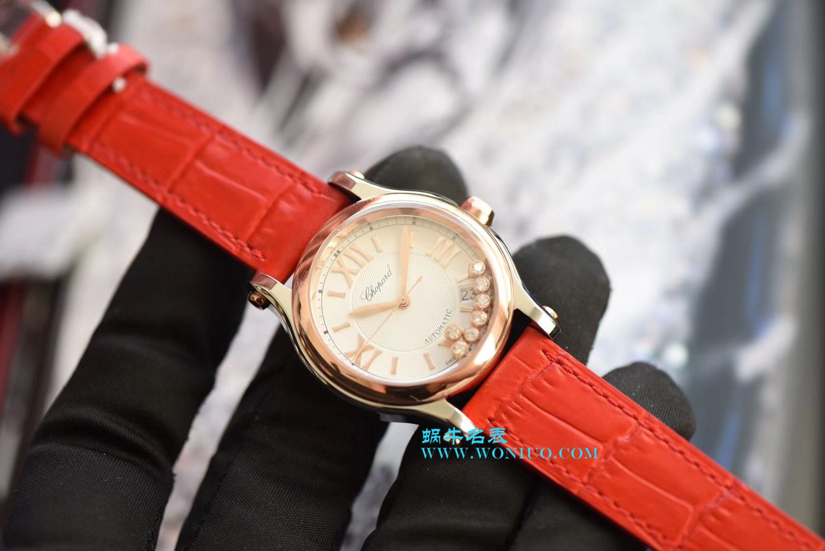 萧邦 HAPPY SPORT MEDIUM AUTOMATIC系列 278559-3001 顶级复刻高仿女士手表 / XB015