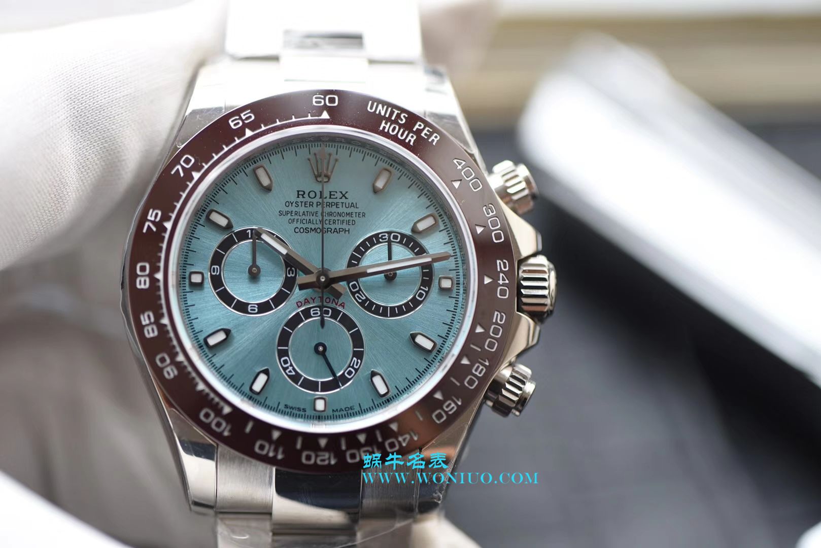 【N厂一比一超A高仿手表】劳力士宇宙计型迪通拿系列116506-78596冰蓝盘棕面计时外圈腕表 / R236