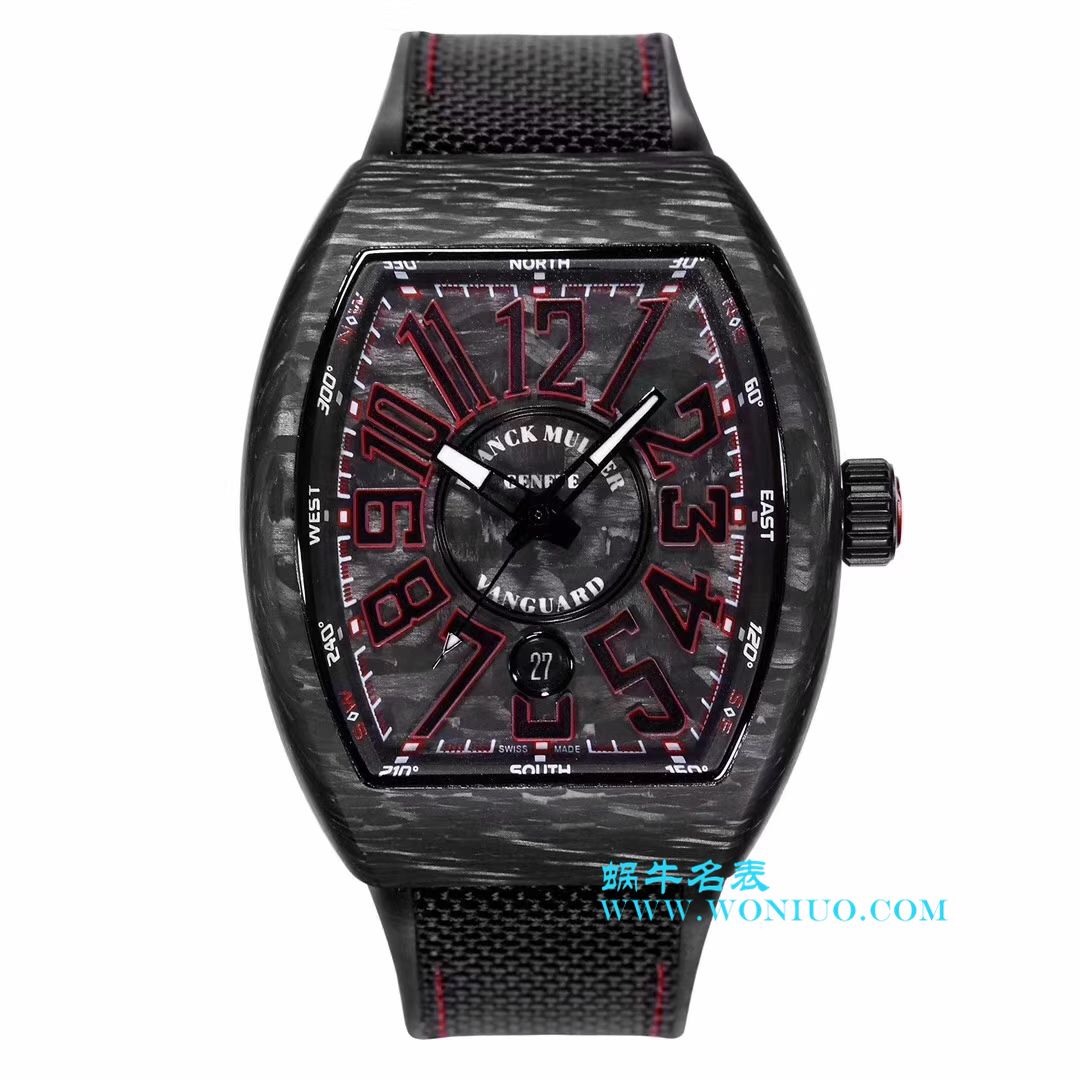 法穆兰FRANCK MULLER复刻高仿再创新作V45在夜幕低垂之时，Vanguard Carbon  fibre 展现充满未来感的外型，令人耳目一新 / FL026
