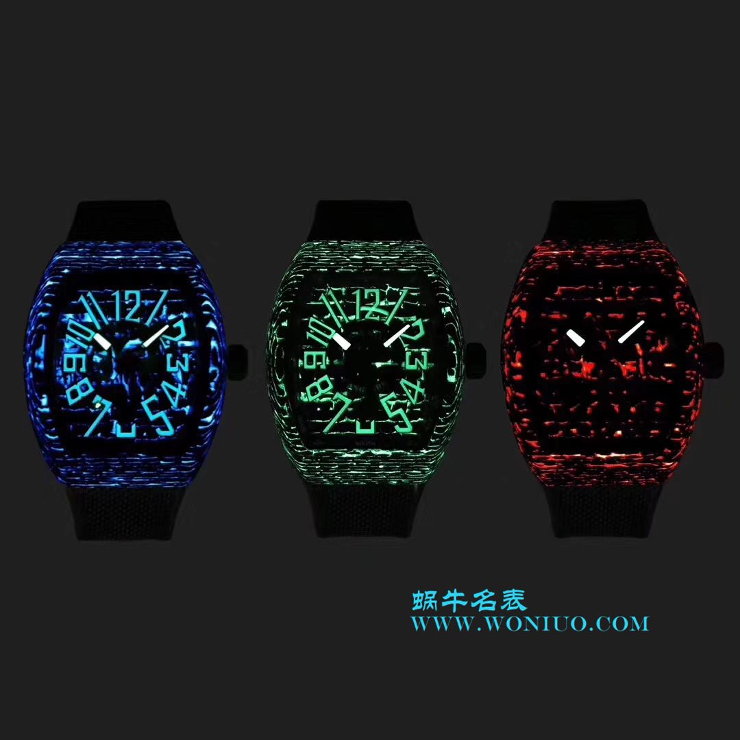 法穆兰FRANCK MULLER复刻高仿再创新作V45在夜幕低垂之时，Vanguard Carbon  fibre 展现充满未来感的外型，令人耳目一新 / FL026