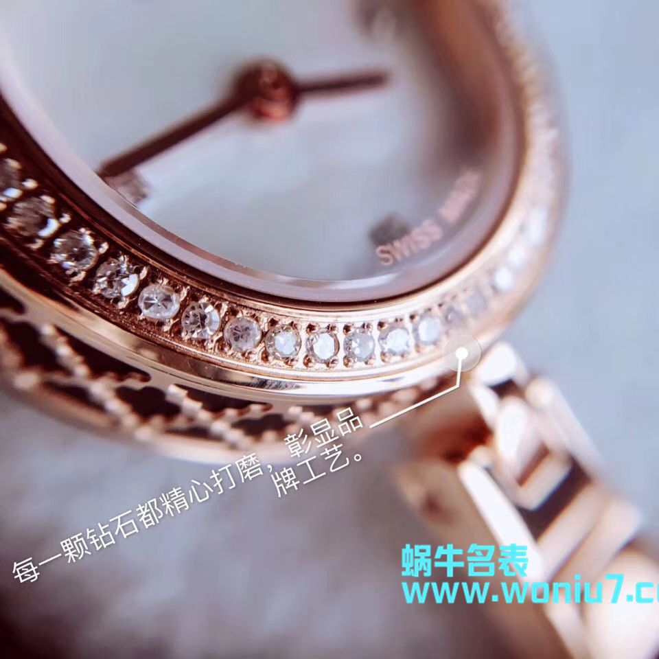 【原单女表】古驰硬货，小小个真钻石英女表，整个表圈镶50颗Vs1.0真钻 / GUCCI KK09