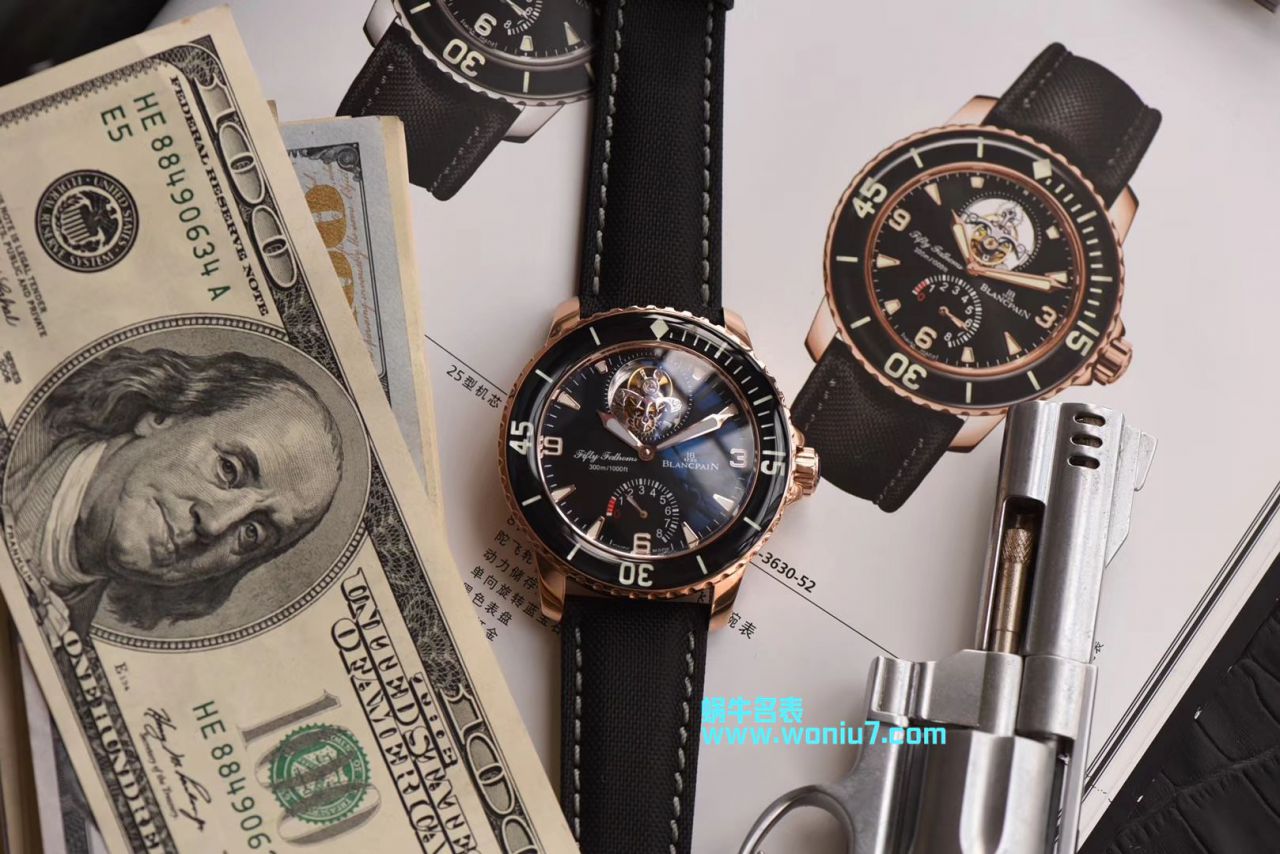 【JB一比一超A复刻高仿手表】宝珀五十噚系列5025-3630-52A陀飞轮腕表 / BP055