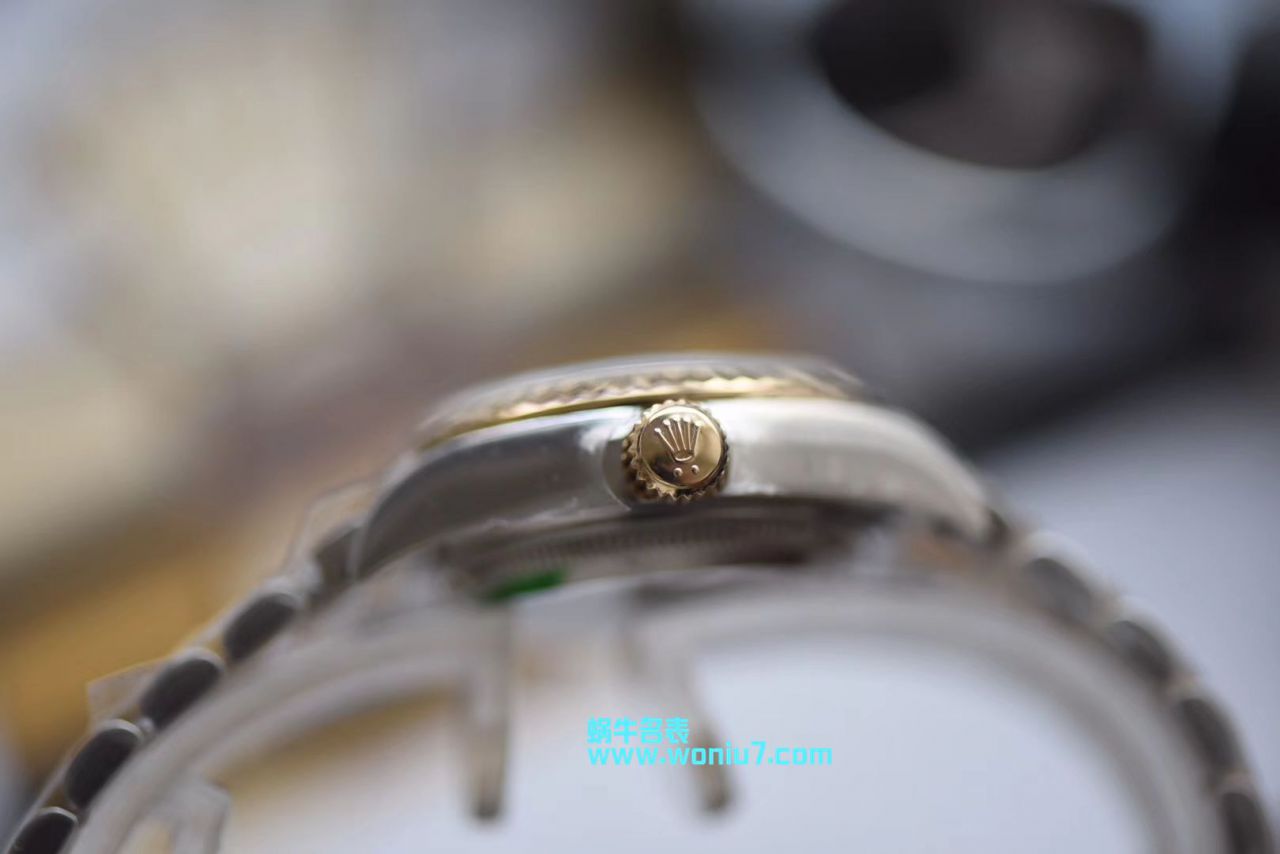 【包金款】劳力士女装日志型复刻高仿179173（条钉）279173（钻钉）香槟面腕表 / R250