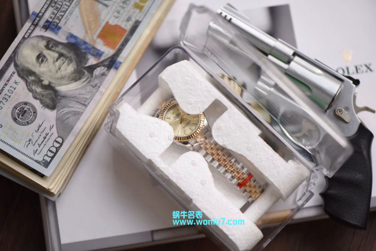 【包金款】劳力士女装日志型复刻高仿179173（条钉）279173（钻钉）香槟面腕表 / R250