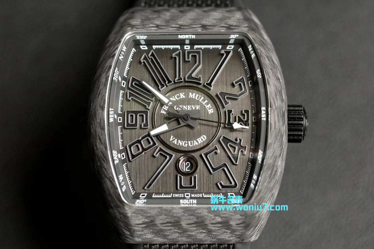法穆兰FRANCK MULLER复刻高仿再创新作V45在夜幕低垂之时，Vanguard Carbon  fibre 展现充满未来感的外型，令人耳目一新 / FL026