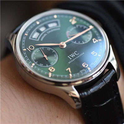 【YL一比一顶级克隆高仿手表】YL最新年历 诱惑绿面万国年历IW503510腕表