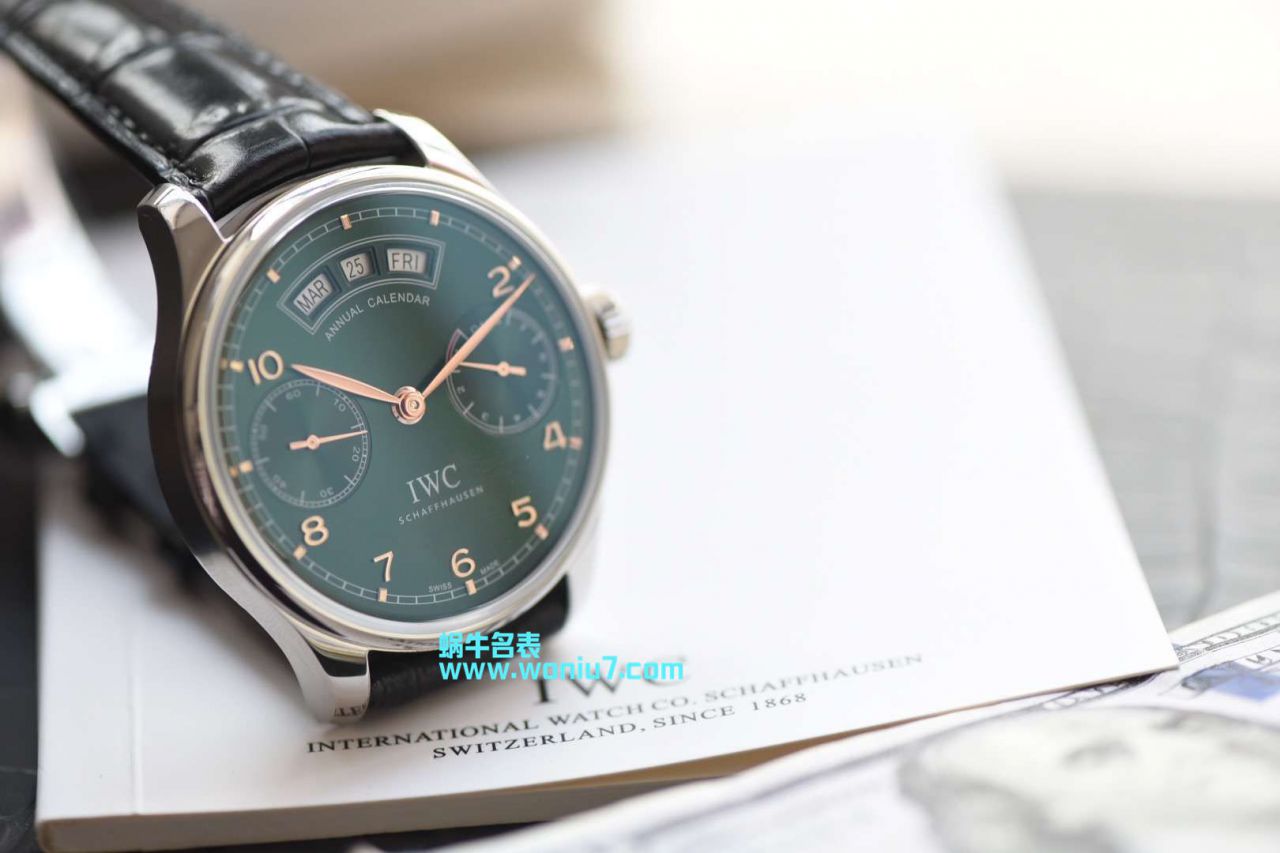 【YL一比一顶级克隆高仿手表】YL最新年历 诱惑绿面万国年历IW503510腕表 / WG173