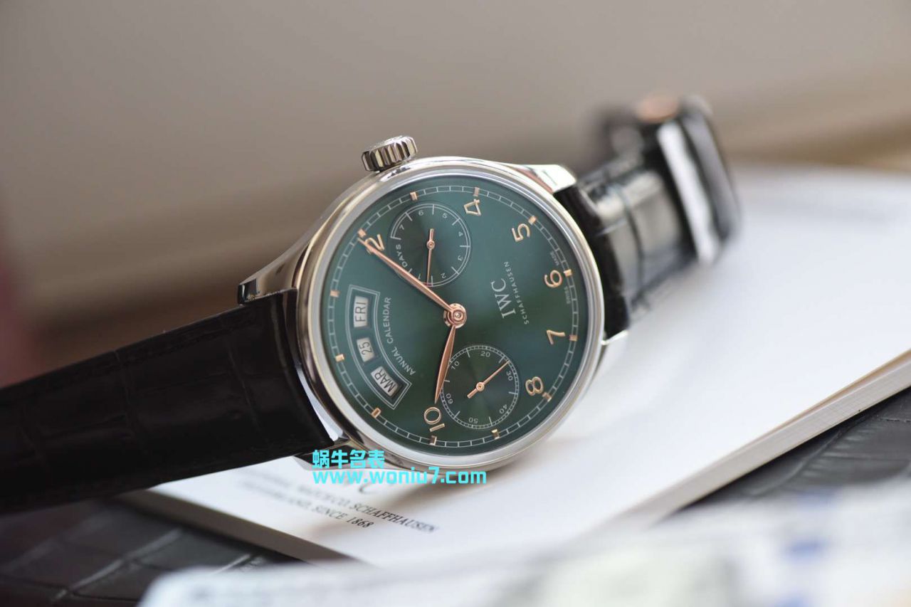 【YL一比一顶级克隆高仿手表】YL最新年历 诱惑绿面万国年历IW503510腕表 / WG173