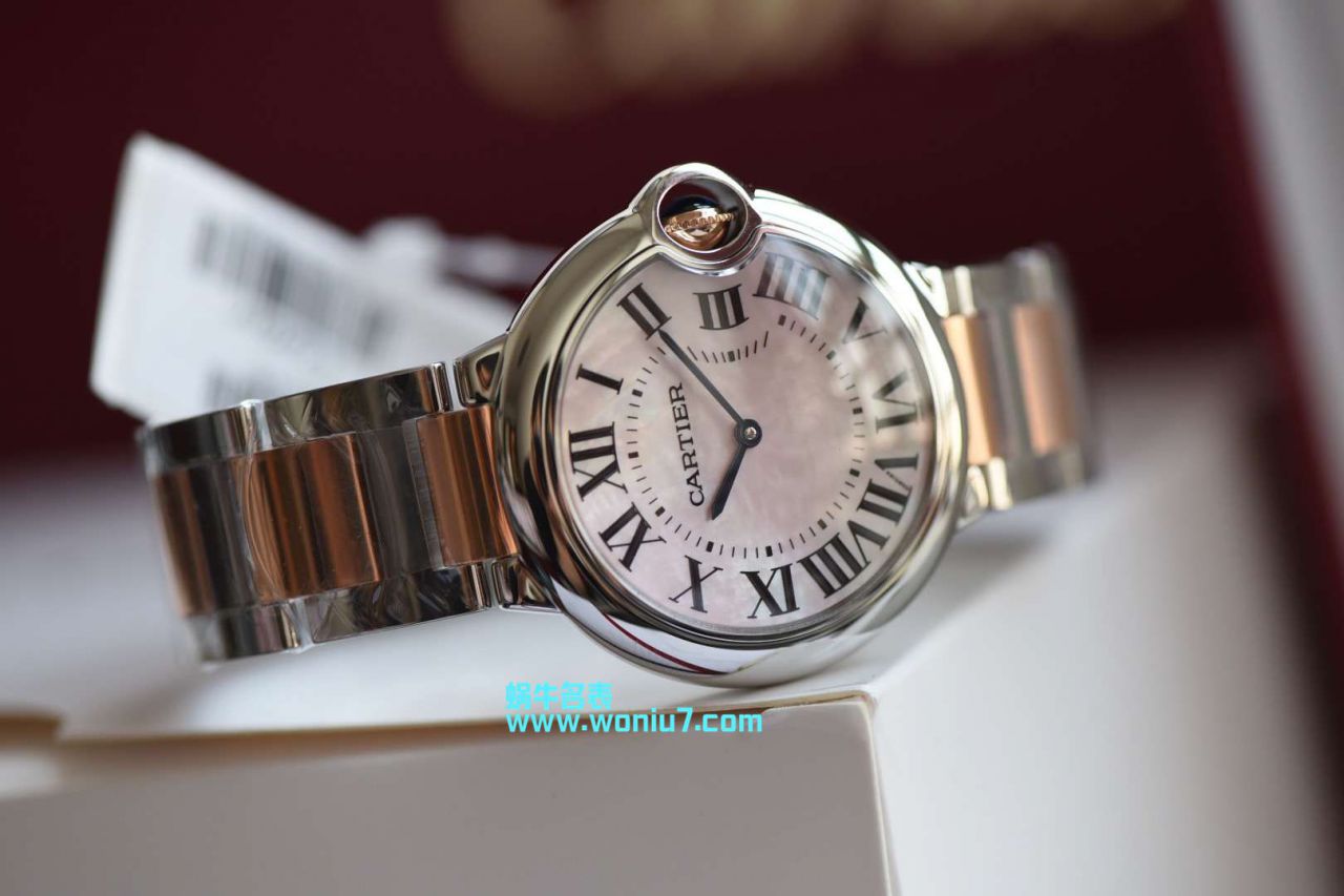 V6工厂～顶级复刻高仿蓝气球鼻祖工厂女装36MM直径间金石英款美艳天然贝母表面 / K171