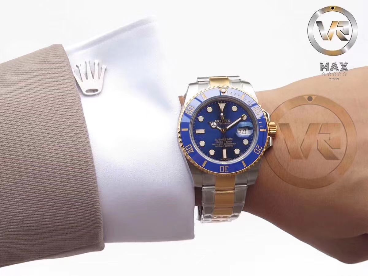【独家视频评测VR一比一超A高仿手表】劳力士潜航者型116612-LN-97203包间金黑水鬼 / R197