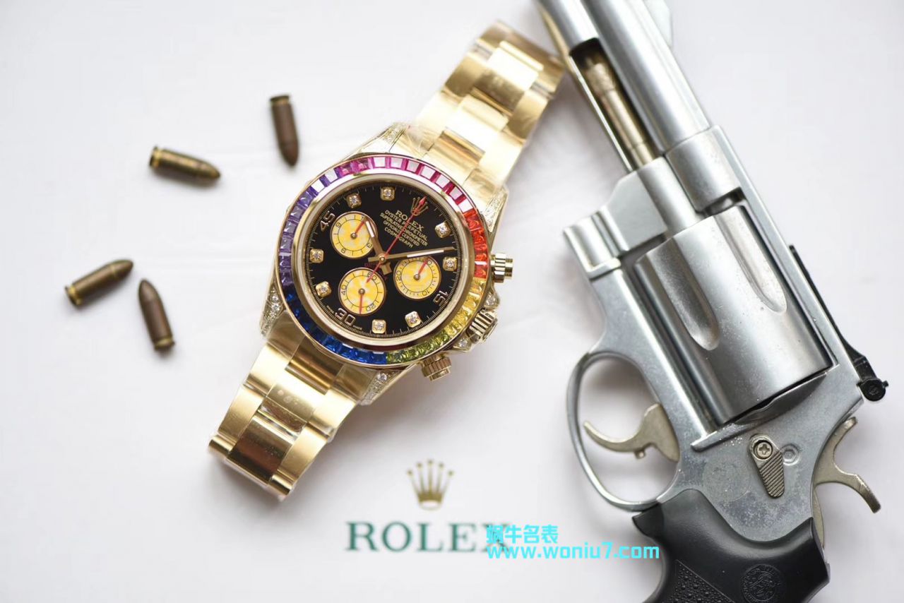 【台湾厂一比一超A克隆高仿手表】劳力士宇宙计型彩虹迪通拿系列116595 RBOW腕表 / R243