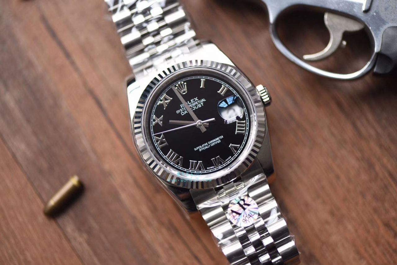 劳力士日志型系列116234-63200黑罗马盘腕表【AR1:1超A克隆高仿手表】 / R265