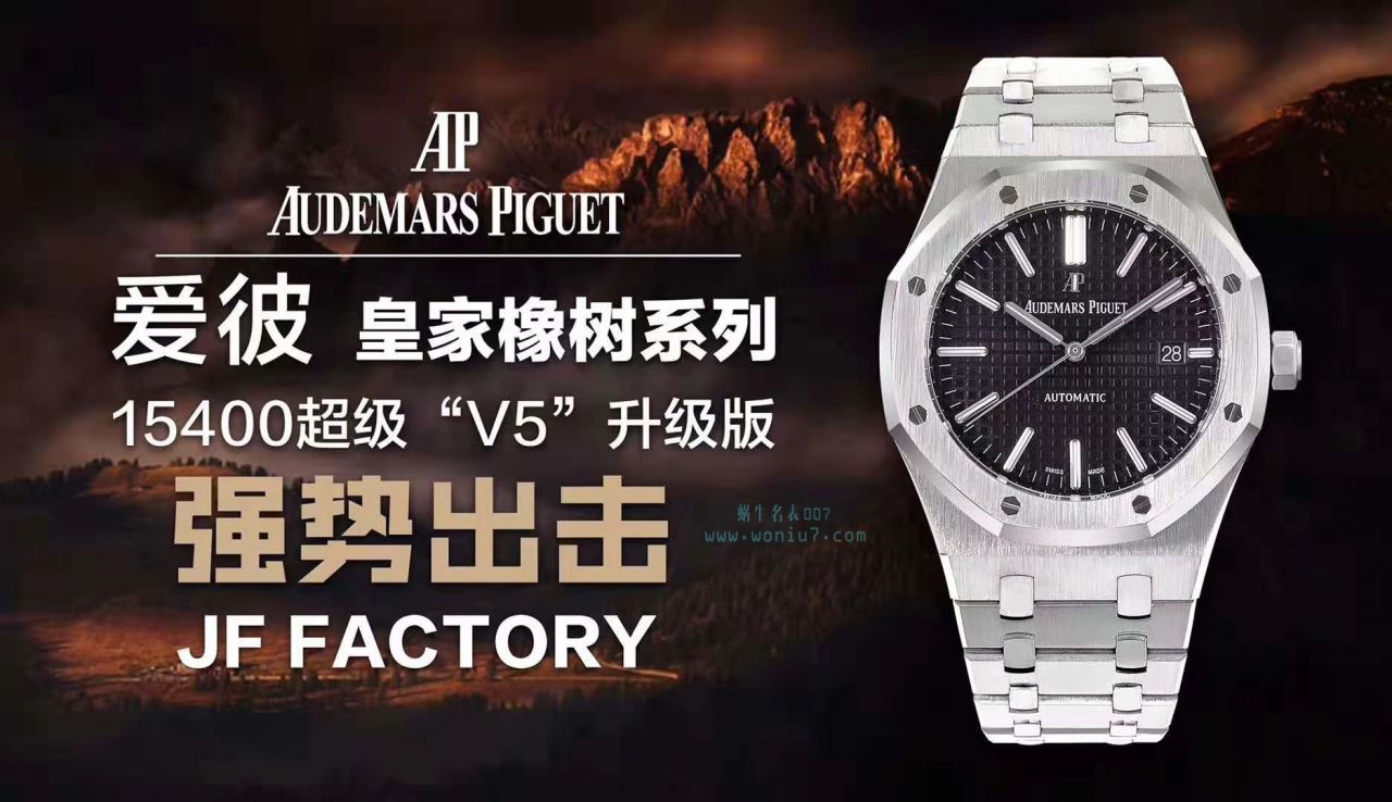 【视频解说】JF厂一比一高精仿手表之爱彼皇家橡树系列15400ST.OO.1220ST.02男表 / APBF022B