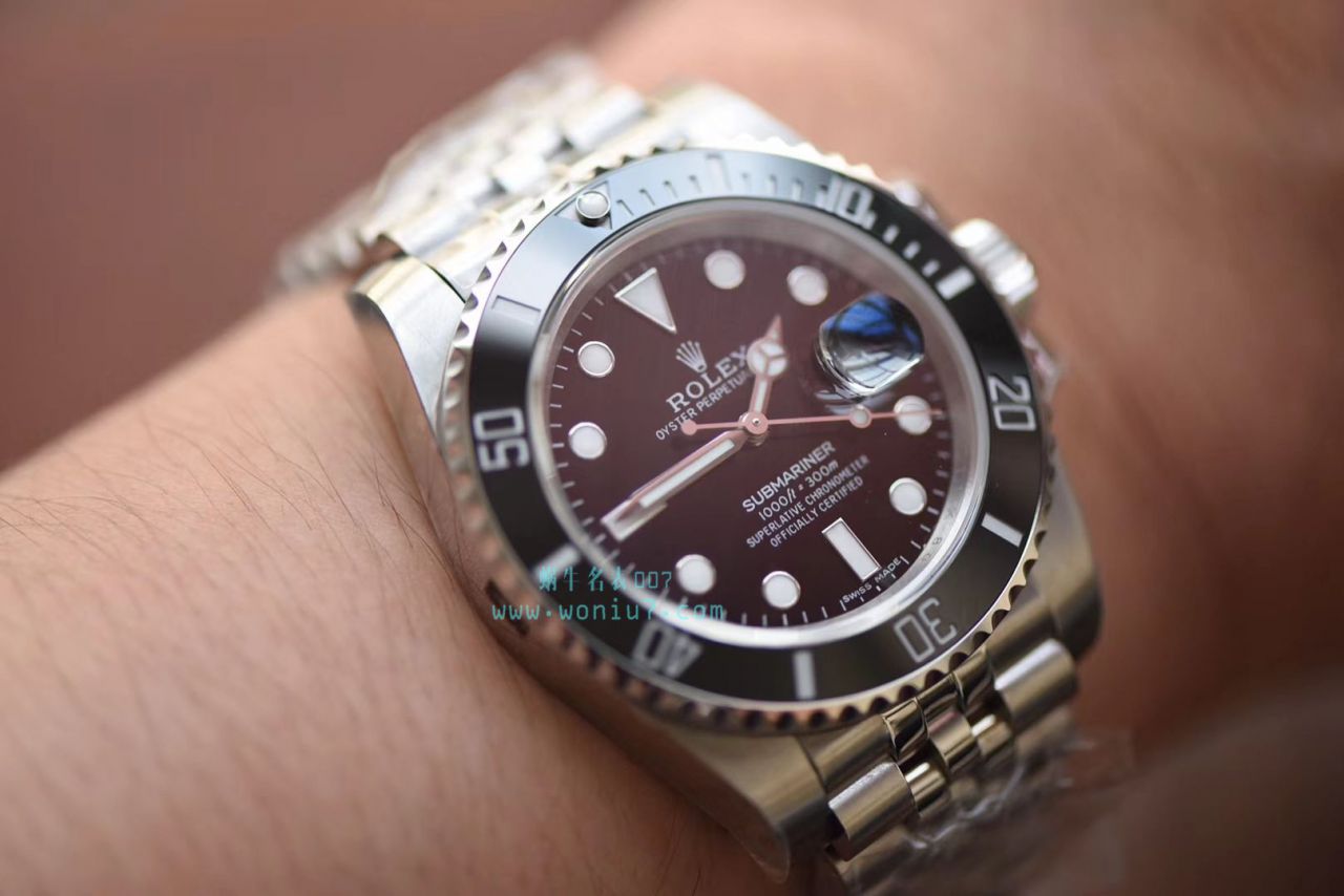 【V9厂出品，搭配五珠链】劳力士潜航者型顶级复刻高仿116610LN-97200 黑盘腕表(黑水鬼)、116610LV-97200 绿盘腕表(绿水鬼) / R268