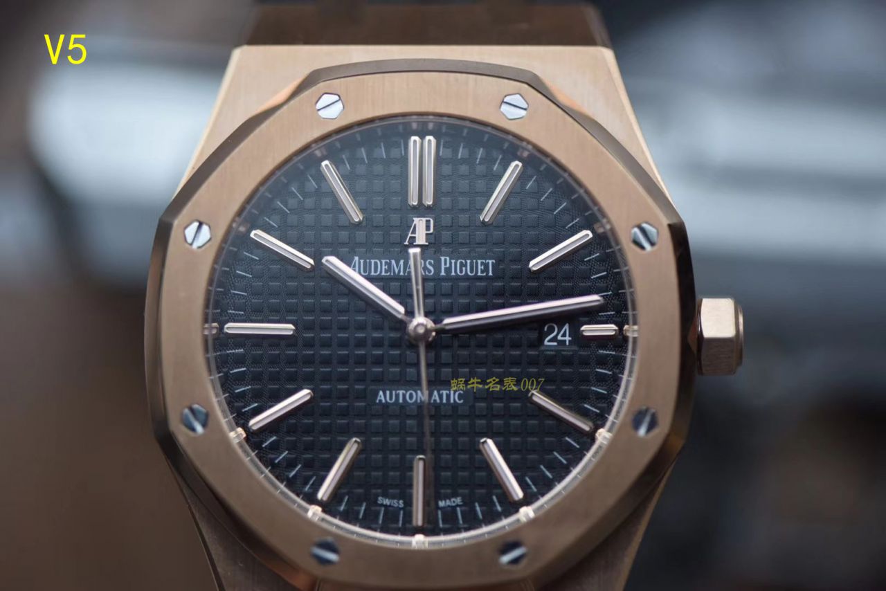 【JF厂1:1复刻高仿手表】爱彼皇家橡树系列15400OR.OO.D002CR.01腕表《真皮表带款》 / AP015