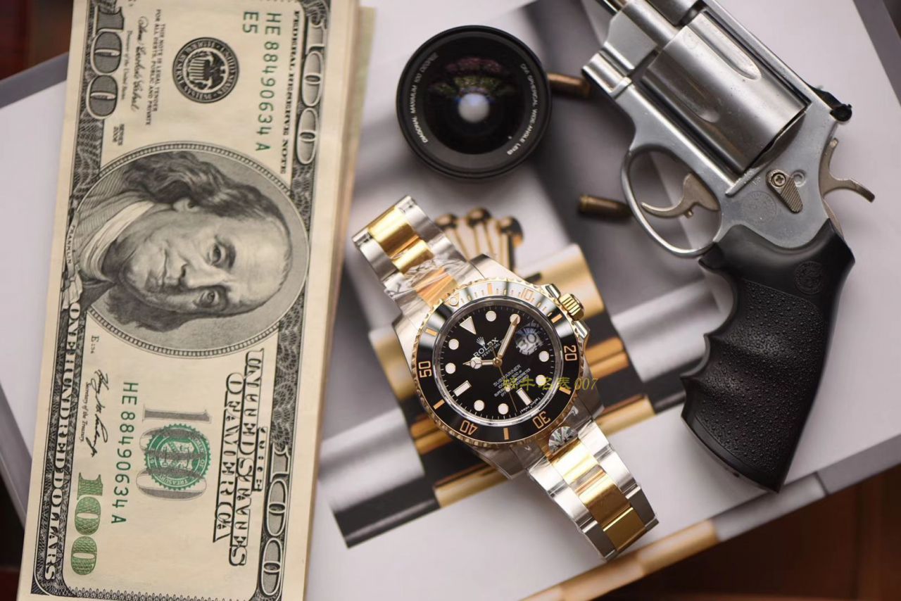 劳力士潜航者型系列116613-LN-97203黑盘腕表【AR一比一复刻高仿间金黑水鬼手表】 / R273