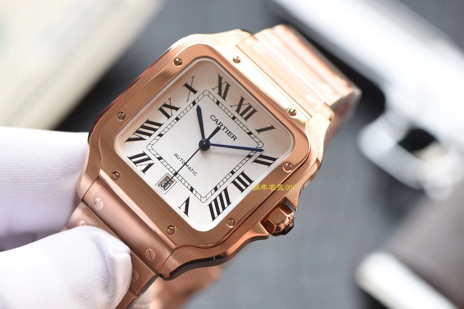 卡地亚山度士系列WGSA0007（大号）腕表【KOR一比一高精仿手表】 / K196