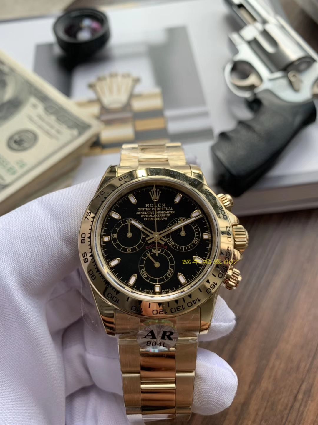 劳力士宇宙计型迪通拿系列116508黑盘腕表【AR高精仿劳力士手表】 / R289