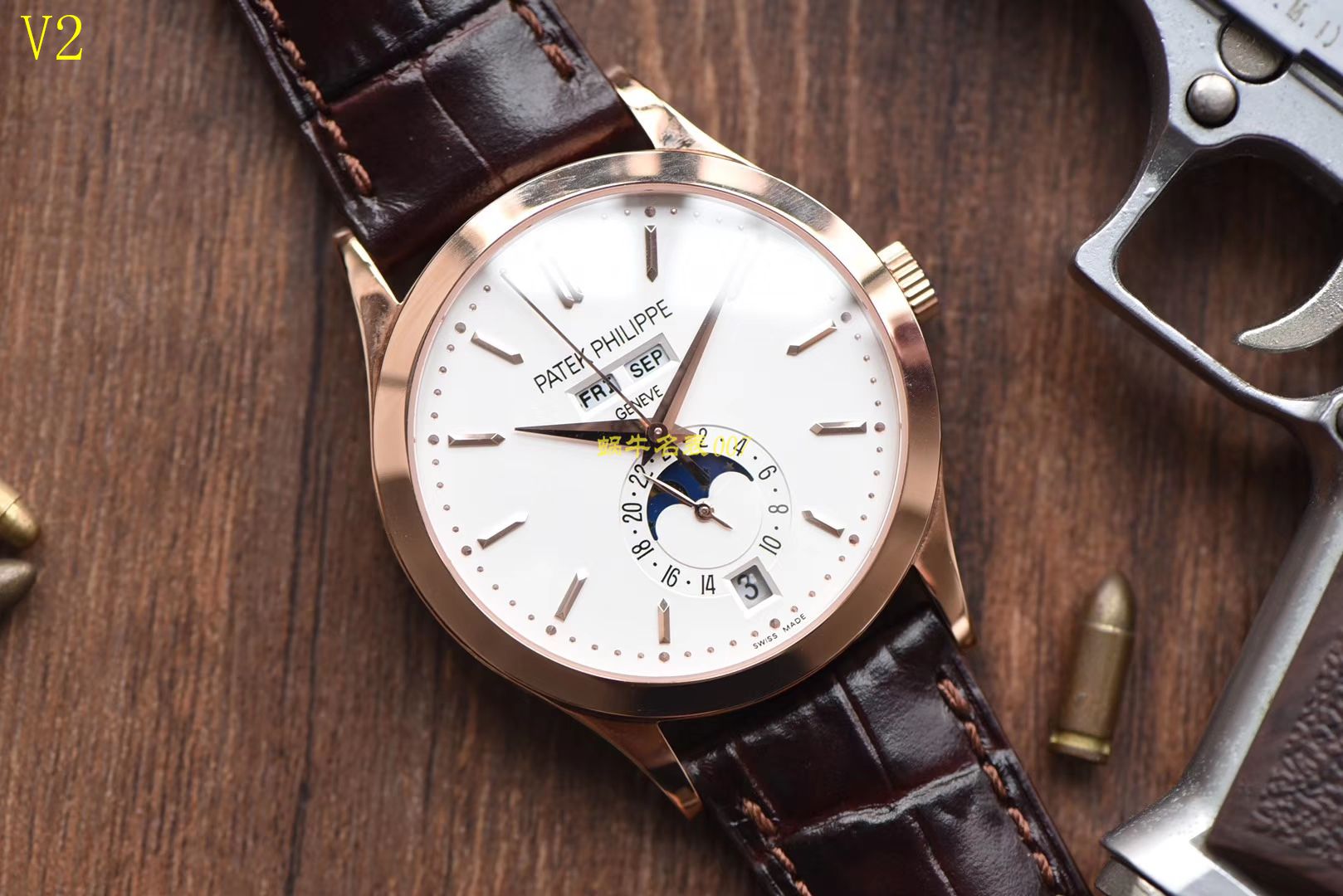 【台湾厂一比一顶级高仿手表】百达翡丽复杂功能计时系列5396R 玫瑰金腕表 / BDBD169