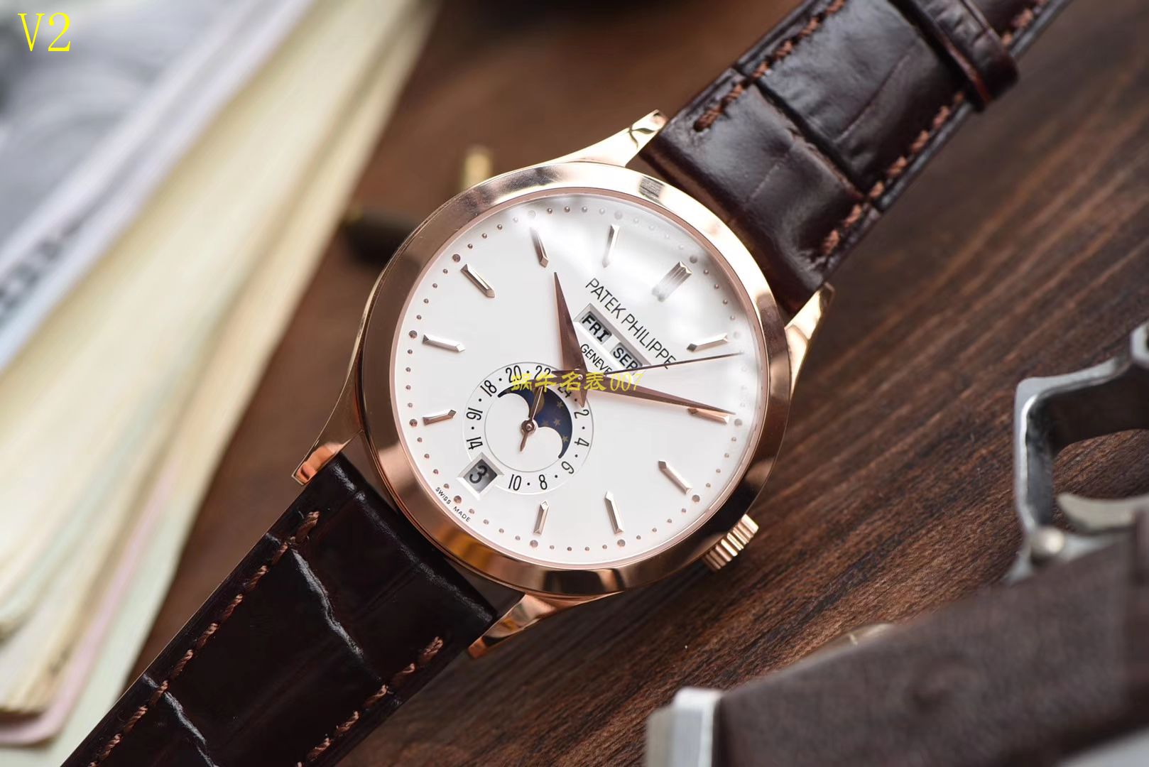 【台湾厂一比一顶级高仿手表】百达翡丽复杂功能计时系列5396R 玫瑰金腕表 / BDBD169