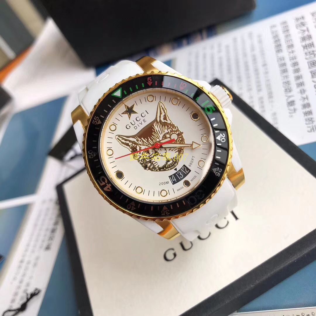 最新款虎头款男女都可以 原单Gucci古驰新款中性潜水表 / GUCCIAB11