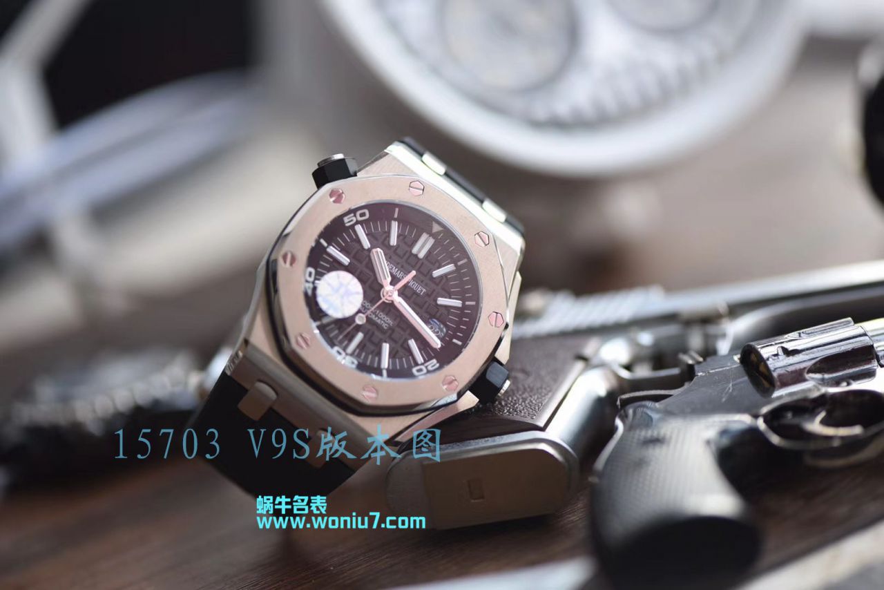 【JF一比一超A高仿】视频评测爱彼皇家橡树离岸型系列15703ST.OO.A002CA.01腕表，全新V9S超强版正式闪亮登场 / AP156