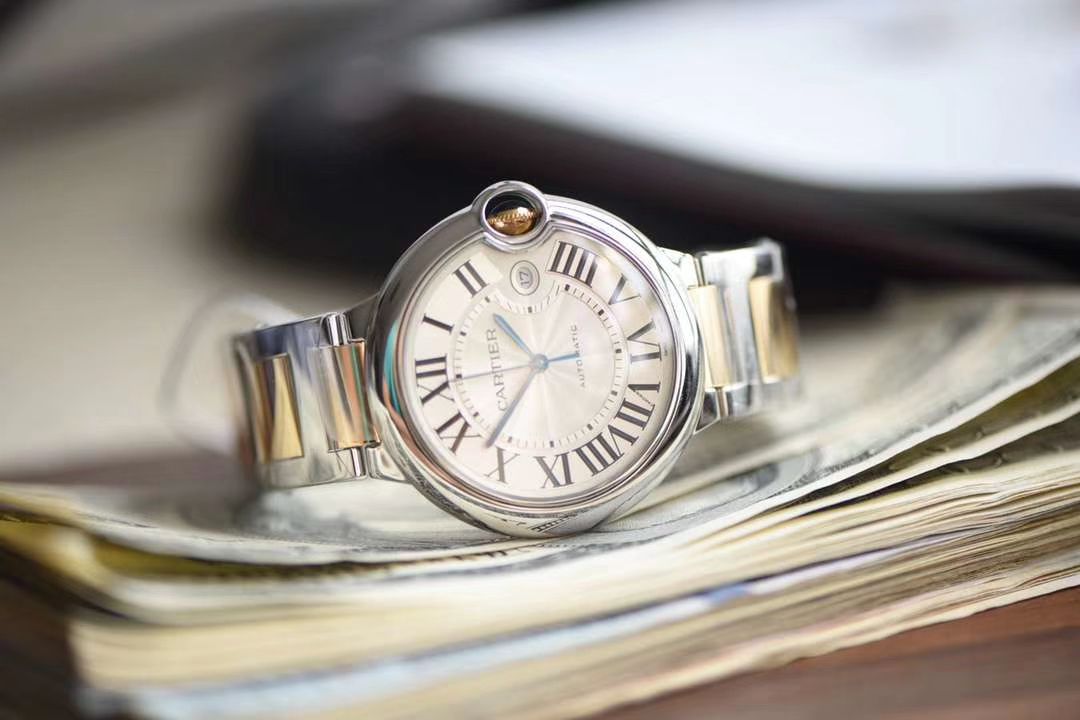 卡地亚蓝气球系列W2BB0022腕表【V9厂一比一高仿手表】V9厂18K包金蓝气球间金款 / K207