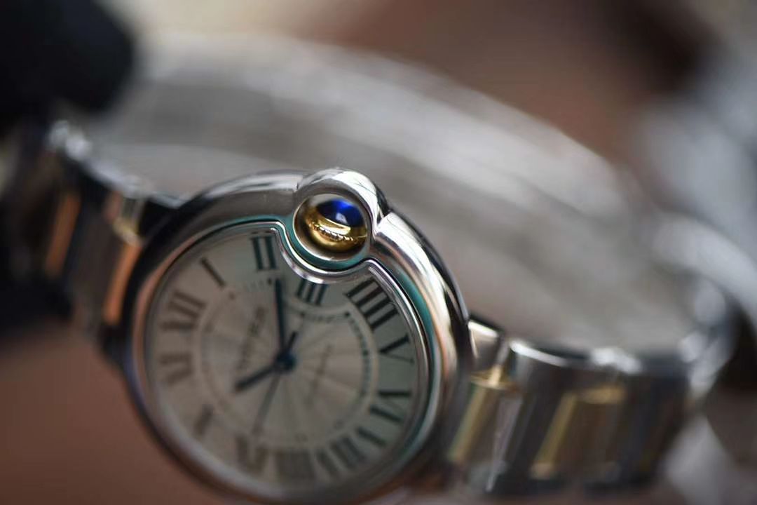 卡地亚蓝气球系列W2BB0002腕表33毫米【V9一比一高精仿女表】V9厂18K包金蓝气球间金款 / K202