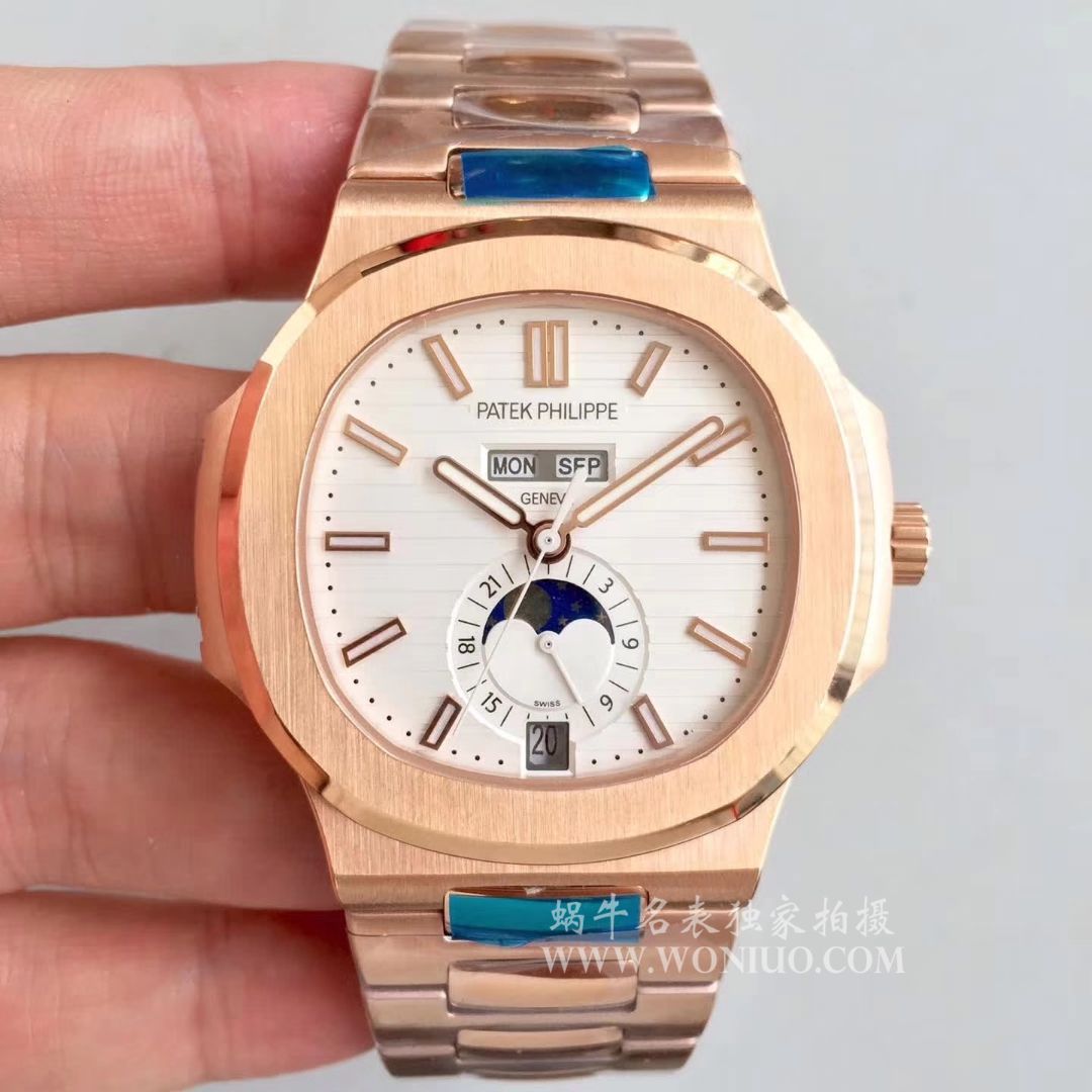 视频评测百达翡丽Nautilus运动系列5726/1A-001腕表【KM一比一超A高仿鹦鹉螺V2版本】 / BD200MM