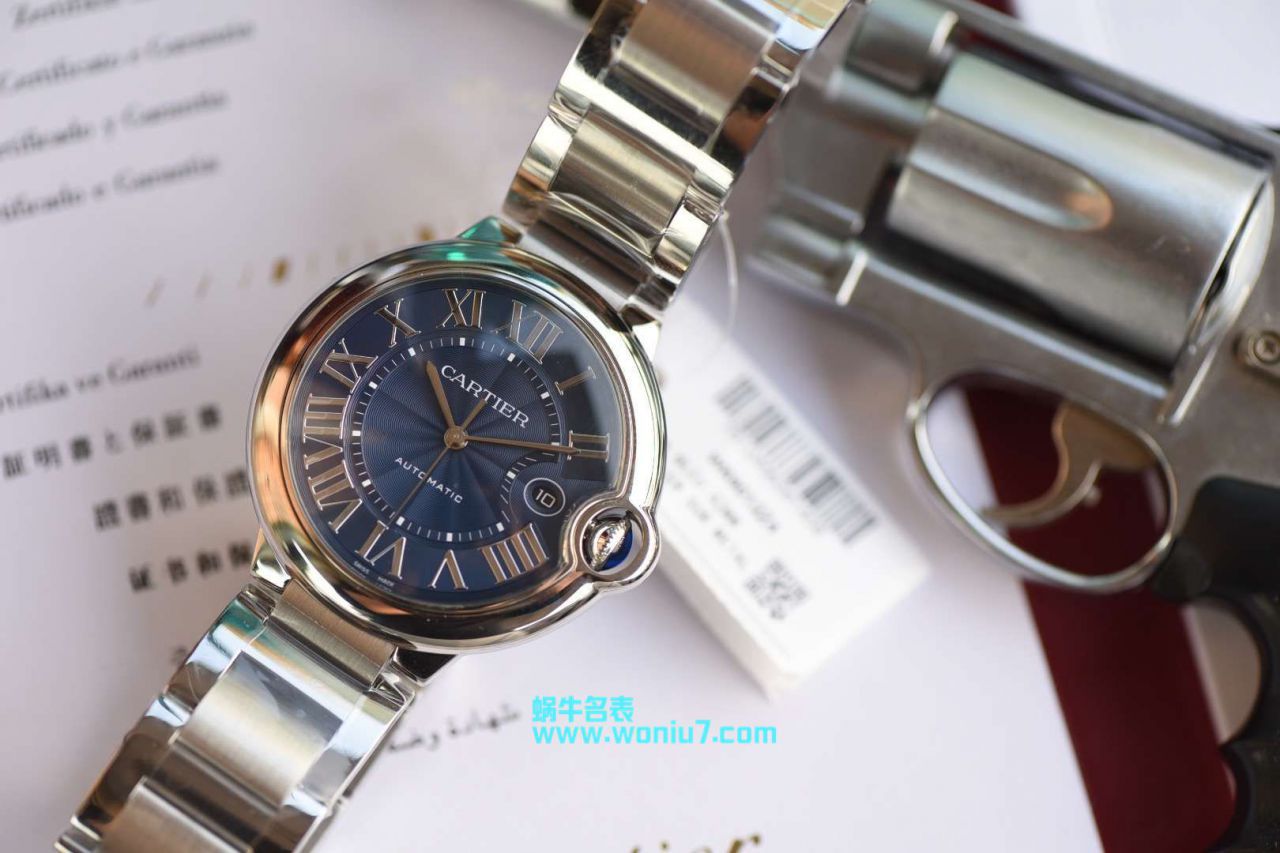 视频评测卡地亚蓝气球系列WSBB0025腕表男款42MM钢带款【HBBV6一比一复刻高仿～蓝气球42mm新款蓝面】 / K169MM