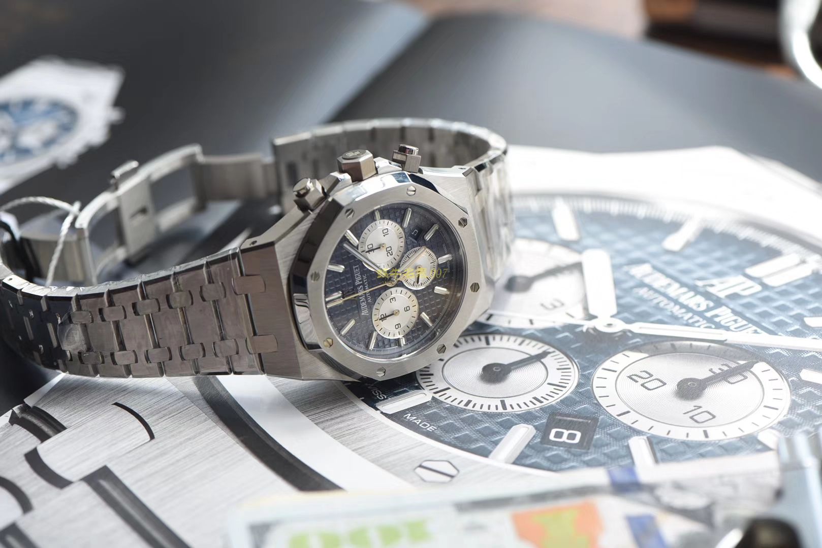 视频评测爱彼皇家橡树系列26331ST.OO.1220ST.01腕表一比一高仿手表【OM厂皇家橡树计时】 / AP158