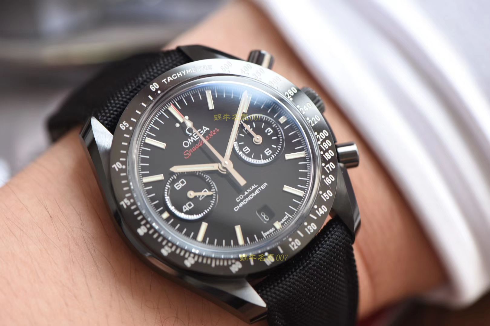 【视频评测OM厂一比一超A精高仿复刻手表】欧米茄超霸系列311.92.44.51.01.003腕表(欧米茄月之暗面) / M362