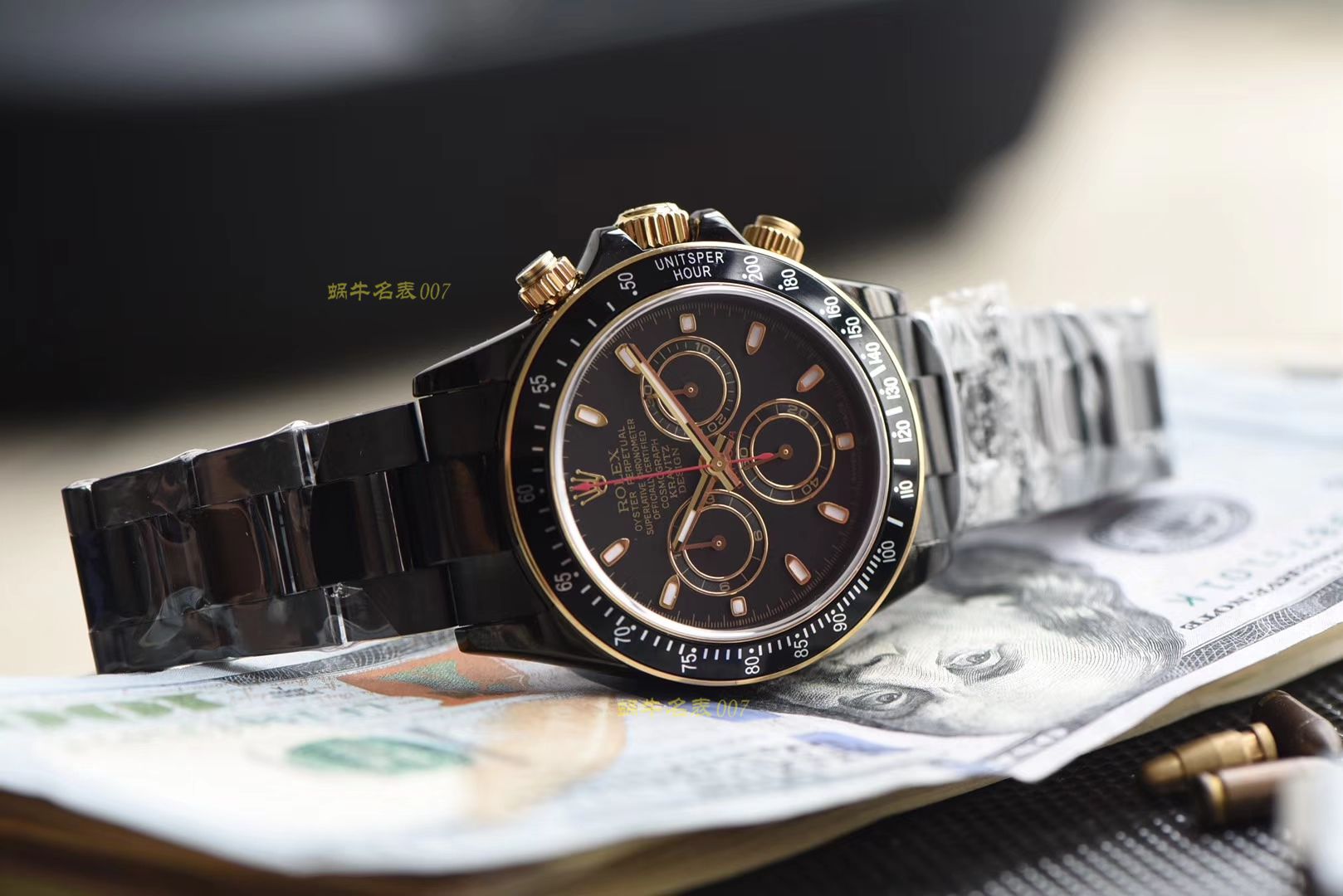 劳力士迪通拿全黑限量版 彩面按键，透底设计‼️极其特别 / R302