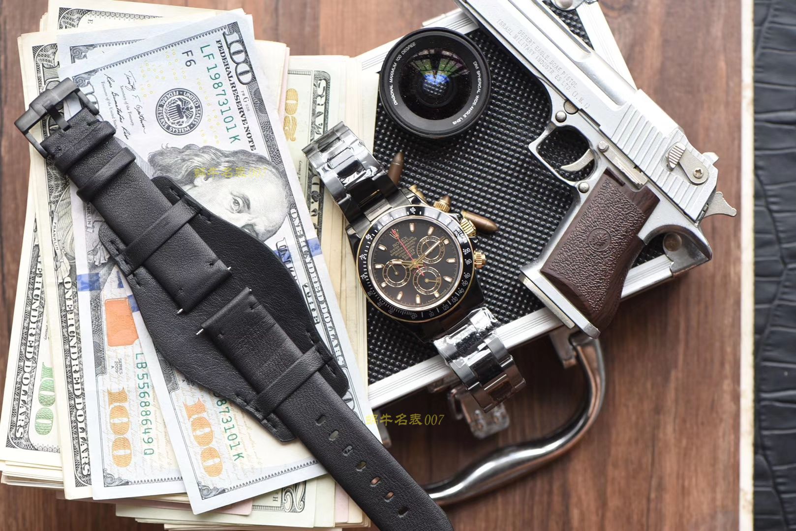 劳力士迪通拿全黑限量版 彩面按键，透底设计‼️极其特别 / R302