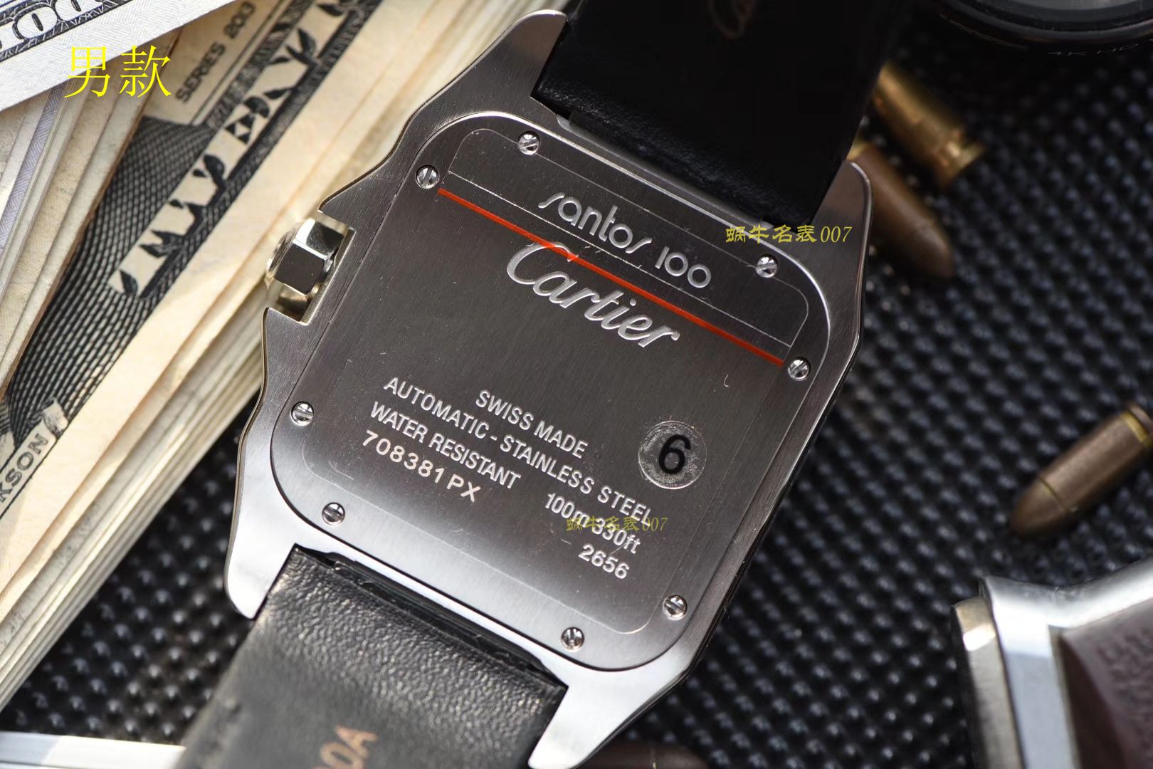 【视频评测】卡地亚山度士复刻高仿W20106X8腕表，V6厂一比一超A高仿顶级满钻款SANTOS 100后镶钻 / K212