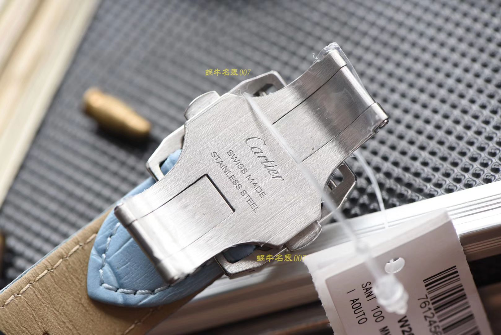 【视频评测】CARTIER卡地亚山度士W20106X8机械女士腕表（V6一比一超A高精仿搭配蓝面表带） / K216