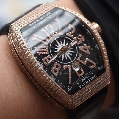 【ABS一比一超A高精仿Franck Muller】法穆兰MEN'S COLLECTION系列V 45满钻腕表
