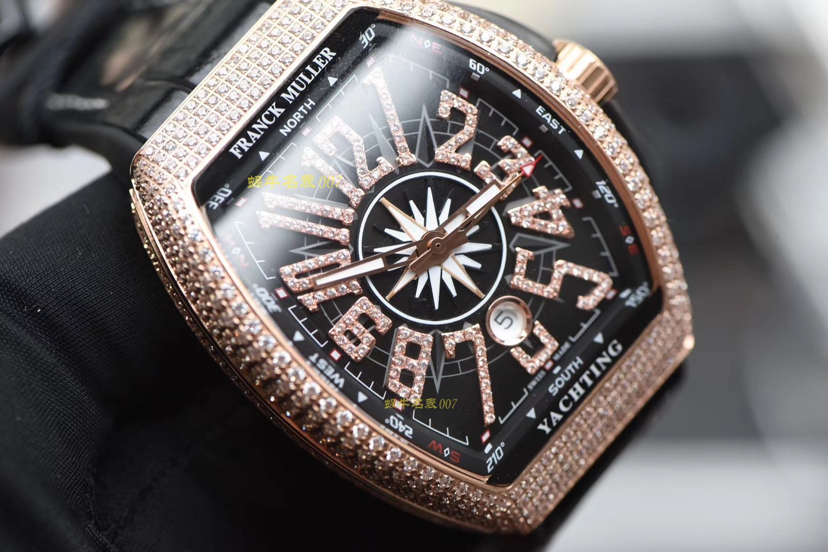 【ABS一比一超A高精仿Franck Muller】法穆兰MEN'S COLLECTION系列V 45满钻腕表 / FL033