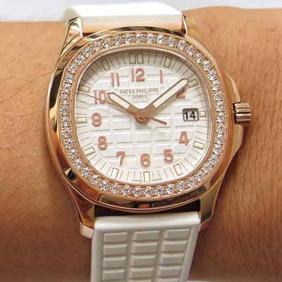PATEK PHILIPPE百达翡丽AQUANAUT系列5068R-010腕表【PPF一比一 高仿百达翡丽鹦鹉螺女表】