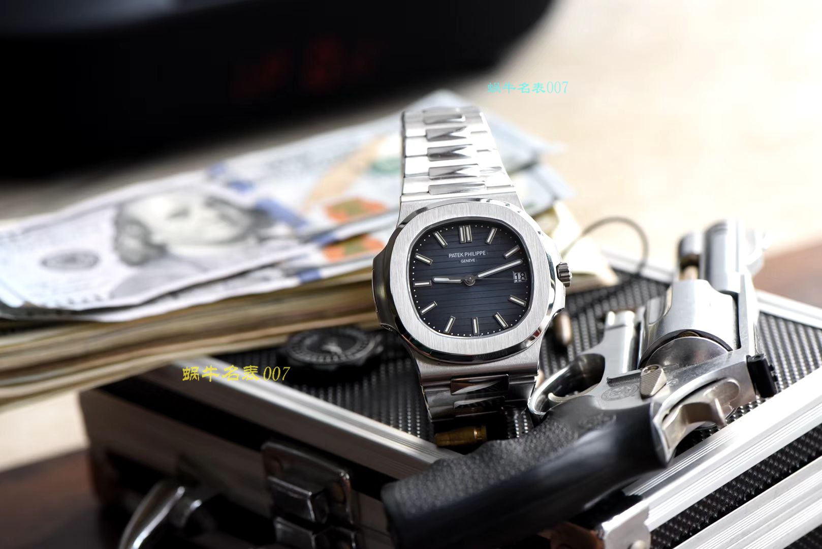 【PPF超级PATEK PHILIPPE鹦鹉螺重磅来袭！“灰蓝”】百达翡丽运动优雅顶级复刻高仿5711/1A 010 不锈钢腕表(高仿鹦鹉螺)2019年钢表王座的开年重器 / BD267